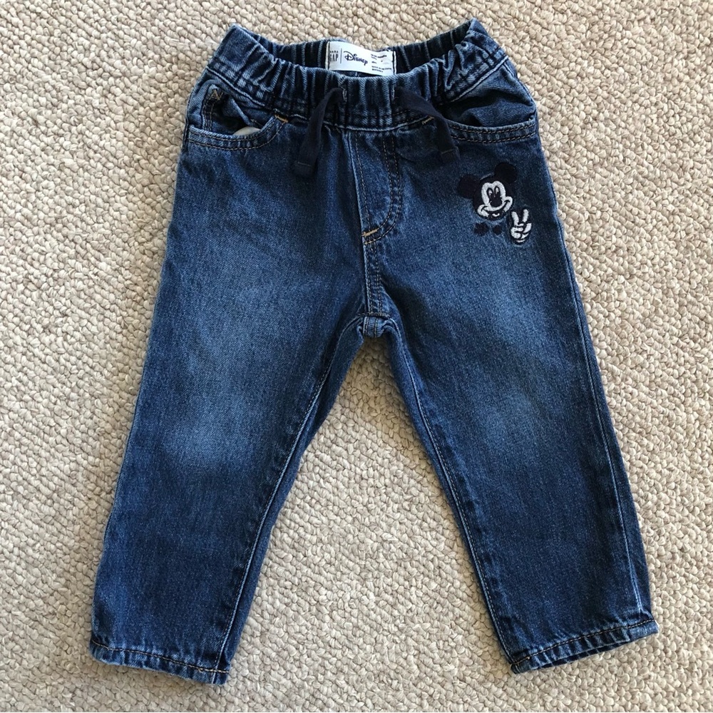 babyGap Disney Mickey Mouse Pull-On Slim Jeans